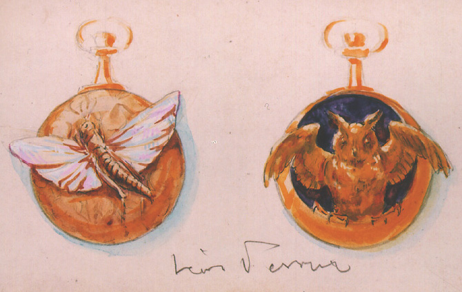 Aquarelle agrandie de Léon Perrin